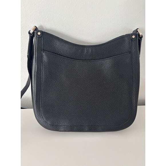 Kate Spade Roulette Messenger Black Leather Crossbody Bag Purse - Picture 4 of 16